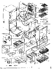 Cabinet Parts Diagram and Parts List for 106M15EL-F  Kenmore Refrigerator