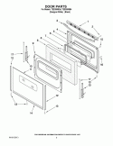 DOOR PARTS Diagram and Parts List for TES355MB4  Estate Range