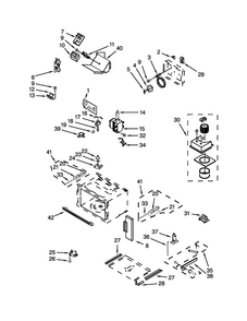 Cabinet And Stirrer Parts Diagram and Parts List for  KitchenAid Microwave
