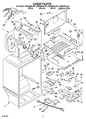 LINER Diagram and Parts List for GR9SHMXLT01  Whirlpool Refrigerator