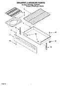 DRAWER & BROILER PARTS, OPTIONAL PARTS Diagram and Parts List for TES355MQ1  Estate Range