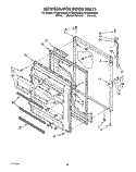 REFRIGERATOR DOOR, LIT/OPTIONAL Diagram and Parts List for ET20ZKXXW00  Whirlpool Refrigerator