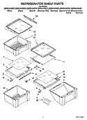 REFRIGERATOR SHELF PARTS Diagram and Parts List for GD5NVAXSS01  Whirlpool Refrigerator