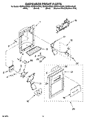 DISPENSER FRONT PARTS Diagram and Parts List for GD5SHAXNL03  Whirlpool Refrigerator