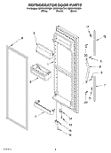 REFRIGERATOR DOOR Diagram and Parts List for GD2SHGXKB01  Whirlpool Refrigerator