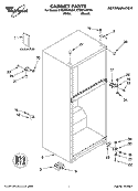 CABINET PARTS Diagram and Parts List for ET8GTKXKQ01  Whirlpool Refrigerator