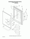 REFRIGERATOR DOOR PARTS Diagram and Parts List for GB2SHDXTD02  Whirlpool Refrigerator