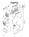 ICEMAKER, LIT/OPTIONAL Diagram and Parts List for ED27DQXAW03  Whirlpool Refrigerator