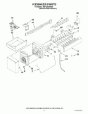 ICEMAKER PARTS Diagram and Parts List for  KitchenAid Refrigerator