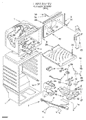 LINER Diagram and Parts List for ET18SCRFW01  Whirlpool Refrigerator