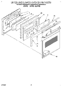 UPPER AND LOWER OVEN DOOR Diagram and Parts List for KEBS208BBL2  KitchenAid Wall Oven