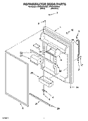 REFRIGERATOR DOOR PARTS Diagram and Parts List for GT9SHKXMQ02  Whirlpool Refrigerator