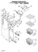 FREEZER LINER PARTS Diagram and Parts List for GS2SHAXSB03  Whirlpool Refrigerator