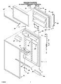DOOR PARTS Diagram and Parts List for ET8RHMXKQ03  Whirlpool Refrigerator