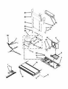Unit Parts Diagram and Parts List for GB2FHDXWB07  Whirlpool Refrigerator