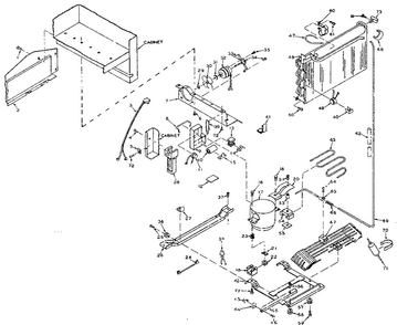 1unit Parts Diagram and Parts List for 106W14GIM  Kenmore Refrigerator