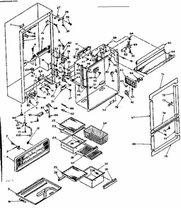 Cabinet Parts Diagram and Parts List for 106T16G1  Kenmore Refrigerator