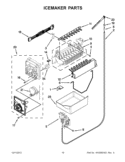 ICEMAKER PARTS Diagram and Parts List for GB9FHDXWS08  Whirlpool Refrigerator