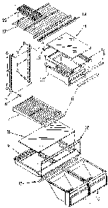 Shelf Diagram and Parts List for ET20AKXSN07  Whirlpool Refrigerator