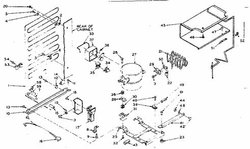 Unit Parts Diagram and Parts List for 106W11AL  Kenmore Refrigerator