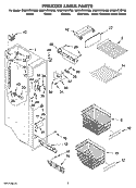 FREEZER LINER PARTS Diagram and Parts List for GS6NVEXSB00  Whirlpool Refrigerator