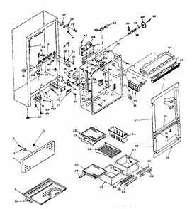 Cabinet Parts Diagram and Parts List for 106U14G2  Kenmore Refrigerator