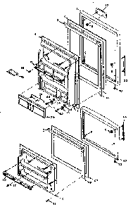 Door Parts Diagram and Parts List for 106U14GS  Kenmore Refrigerator