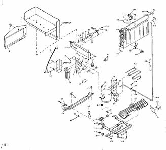 Unit Parts Diagram and Parts List for 106W14GIML1  Kenmore Refrigerator