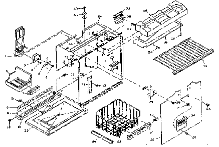 Freezer Section Parts Diagram and Parts List for 106U14GIML  Kenmore Refrigerator