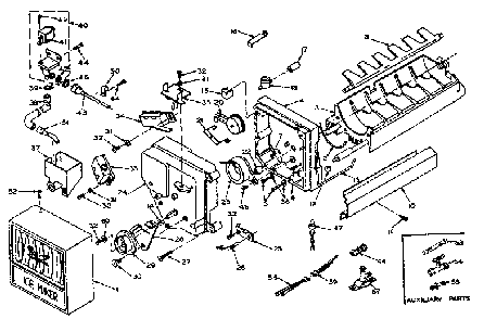 Icemaker Parts Diagram and Parts List for 106W14FIM1  Kenmore Refrigerator