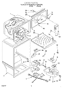 LINER Diagram and Parts List for ET1MTKXKQ00  Whirlpool Refrigerator
