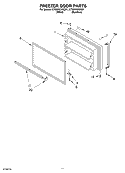 FREEZER DOOR PARTS Diagram and Parts List for GT9SHKXMQ01  Whirlpool Refrigerator