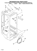 REFRIGERATOR LINER Diagram and Parts List for GS2SHAXLL03  Whirlpool Refrigerator