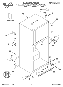 CABINET PARTS Diagram and Parts List for ET8WTKXKT04  Whirlpool Refrigerator