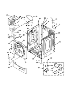 Cabinet Parts Diagram and Parts List for 11091932510  Kenmore Dryer