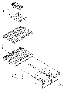 Shelf Diagram and Parts List for ET18JKYSM03  Whirlpool Refrigerator