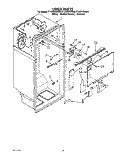 LINER Diagram and Parts List for ET18ZKXXG00  Whirlpool Refrigerator