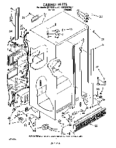 Cabinet Diagram and Parts List for ED27DQZWN11  Whirlpool Refrigerator