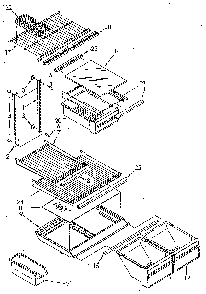 Shelf Diagram and Parts List for ET20NKXSM10  Whirlpool Refrigerator