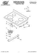 COOKTOP PARTS Diagram and Parts List for TES355TB0  Estate Range