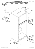 CABINET PARTS Diagram and Parts List for ET6WSMXKT02  Whirlpool Refrigerator