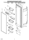 REFRIGERATOR DOOR PARTS Diagram and Parts List for GS6SHEXNB00  Whirlpool Refrigerator