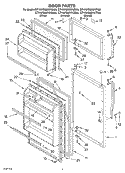DOOR Diagram and Parts List for ET4WSMYKT00  Whirlpool Refrigerator