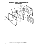 UPPER AND LOWER OVEN DOOR Diagram and Parts List for KEBS276XBL0  KitchenAid Wall Oven