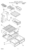 SHELF Diagram and Parts List for ET20NKXAW00  Whirlpool Refrigerator