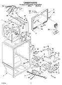 LINER PARTS Diagram and Parts List for GT9SHKXMQ01  Whirlpool Refrigerator