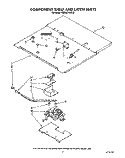 COMPONENT SHELF AND LATCH Diagram and Parts List for KEBS276XBL2  KitchenAid Wall Oven