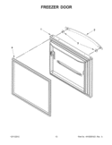 FREEZER DOOR Diagram and Parts List for GB9FHDXWS08  Whirlpool Refrigerator