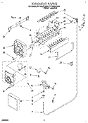 ICEMAKER Diagram and Parts List for ET18NMXDW04  Whirlpool Refrigerator