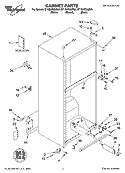 CABINET PARTS Diagram and Parts List for GT1SHTXMT00  Whirlpool Refrigerator